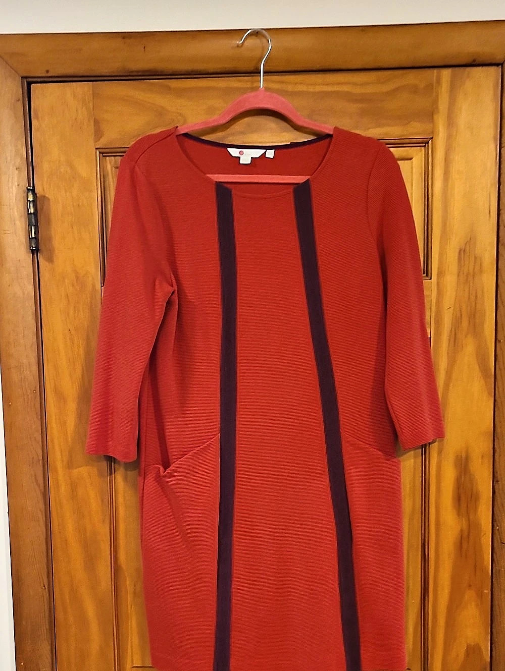 Boden Color Block Mini Dress in Red & Purple Size Large